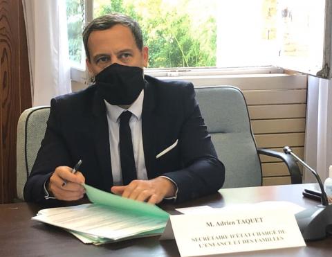 Visite Adrien Taquet - Secrétaire Etat Enfance Familles