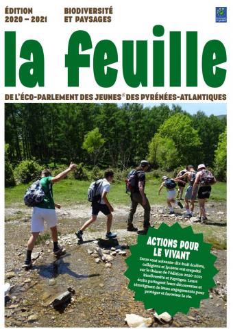 La feuille, le journal de l&#039;éco-parlement des jeunes des Pyrénées-Atlantiques - édition 2020/21