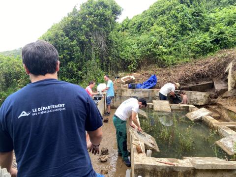 restauration du lavoir d&#039;Erretegia
