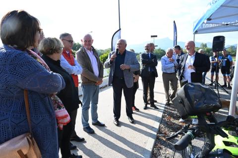 Inauguration de la véloroute de la Rhune : piste cyclable Chantaco - Col de Saint-Ignace