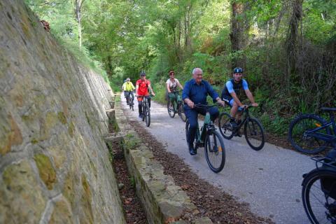 Inauguration de la véloroute de la Rhune : piste cyclable Chantaco - Col de Saint-Ignace