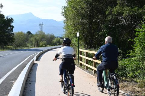 Inauguration de la véloroute de la Rhune : piste cyclable Chantaco - Col de Saint-Ignace