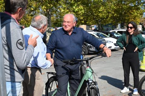 Inauguration de la véloroute de la Rhune : piste cyclable Chantaco - Col de Saint-Ignace