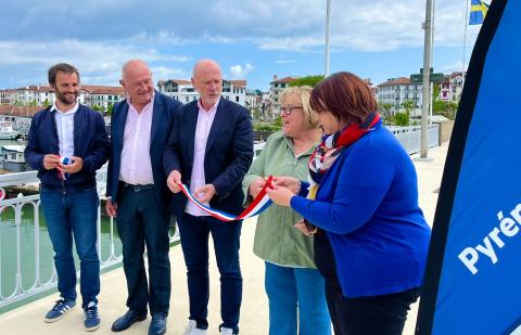 Inauguration de la piste cyclable du pont Charles de Gaulle entre Saint Jean de Luz et Ciboure