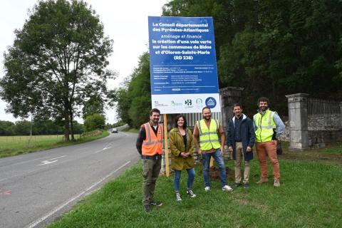 RD 238 : Lancement des travaux d’aménagement du cheminement piéton-vélo pour sécuriser l’accès au lycée de Soeix.