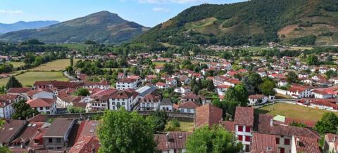 Vue aérienne de Saint Jean Pied de Port