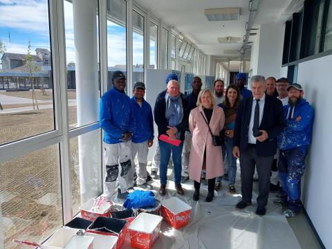 Travaux de peinture au Collège d'Arzacq