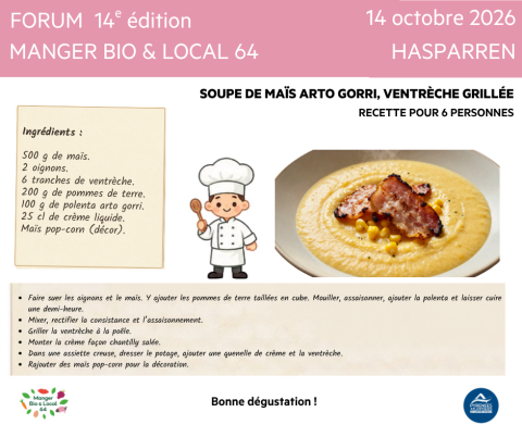 Recette de Soupe de maïs ventrèche grillée